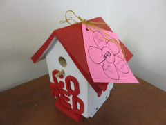 #43 Go Red Bird House donated by Terry Miller.